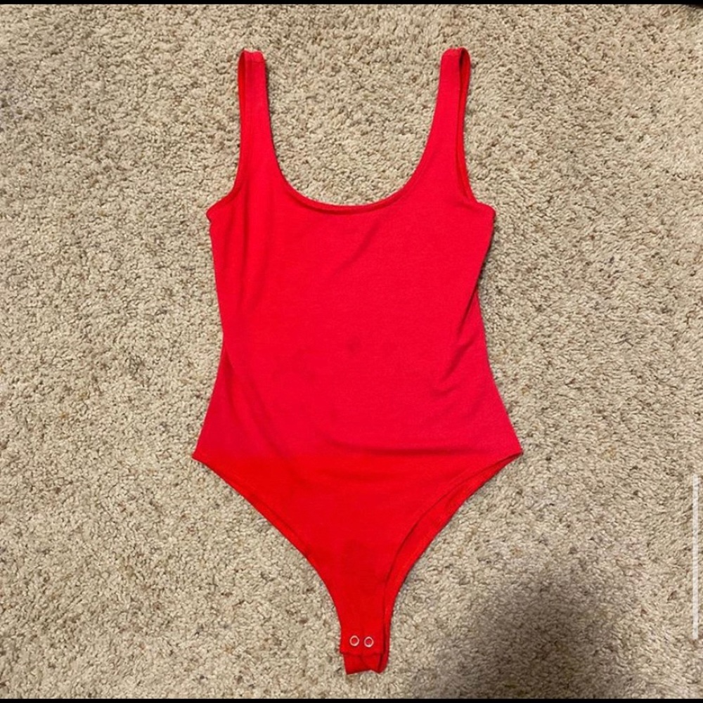 Red body suit